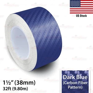 1-1/2" Vinyl Pinstriping Car Styling Tape Sticker 38mm CARBON FIBER DARK BLUE - Picture 1 of 13