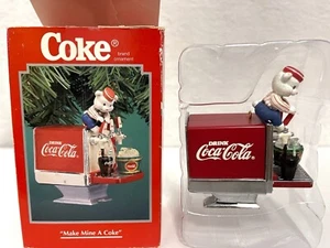 Make Mine A Coke 1995 Enesco Coke Coca Cola Ornament 128988 holiday collectible - Picture 1 of 4