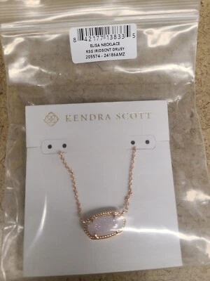 Kendra Scott Collar Colgante Iridiscente Drusy Tono Oro Rosa Foto 1 de 4