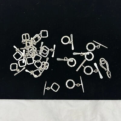 Extremos de palanca/cierre de plata de ley envejecida - 24 - 22 mm Foto 1 de 4