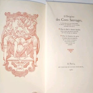 L'Origine des Cons Sauvage Curiosa Cercle Livre Précieux 1961 - Picture 1 of 16
