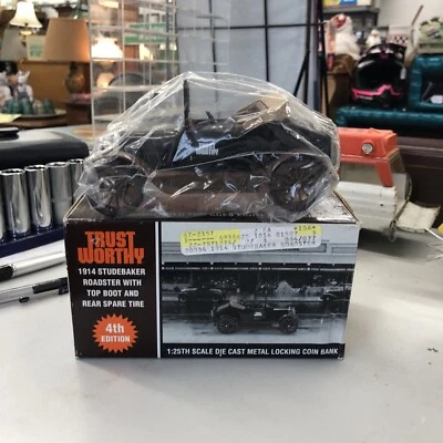 Vintage 1986 SpecCast 1:25 1914 Studebaker Roadster Trustworthy Hardware Bank - Image 1 of 4