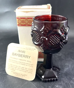 Portavelas copa de vino Avon 1876 Cape Cod Collection rojo rubí - Imagen 1 de 14