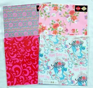  VINTAGE RETRO 70's Tie-Tie Wrapping Paper Kittens Mod Floral  YOU CHOOSE - Bild 1 von 9