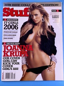 Stuff Magazine February 2006 Joanna Krupa 75th ISSUE STORED IN A POLY BAG - Foto 1 di 2