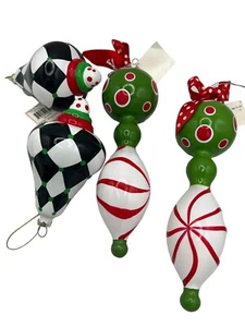 Bold Glass Ornaments Main Street Collection Christmas Set Of 4 - Picture 1 of 4