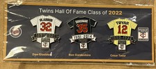 Minnesota Twins 2022 Hall of Fame Pin Set Gardenhire, Gladden, Tovar 1/5000 SGA