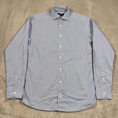 ETON Dress Shirt Mens Small Blue White Striped Slim Fit Button Up Long Sleeve - Image 1 of 4