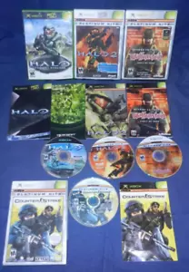 Xbox; Halo Combat Evolved -1st Print, Halo 2, Wolfenstein, Counter Strike,w/Mans - Picture 1 of 6