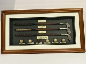 Die Geschichte der Golf-Evolution von Eisen und Golfbällen Shadow Box - Bild 1 von 5