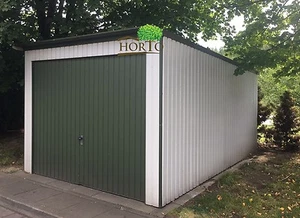 4,5x4 Schuppen Blechgarage Fertiggarage Metallgarage Lagerhalle* - Bild 1 von 3