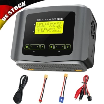 HTRC◇ C6X2 DUO RC Akku Ladegerät Balance Ladegerät 120W für LiPo LiHV Lilon NiCd - Bild 1 von 4