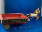 Rare Vintage Late 1940’s Fisher Price #737 Wooden Galloping Horse Wagon Pull Toy