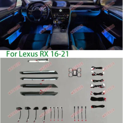 Lámpara de ambiente decorativa para automóvil 64 colores LED para Lexus RX 2016-21 Foto 1 de 2