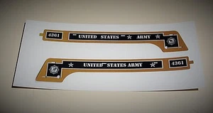 MARX 4361 ENGINE SIDES REPRO DECALS ARMY MILITARY EXC. QUALITY LOOK AT PHOTOS - Picture 1 of 1