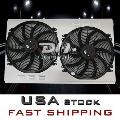 Cubierta de aluminio + ventiladores de 2*16" para motor Chevy GMC C/K 2500 3500 1988-2000 7,4 L V8 Foto 1 de 4