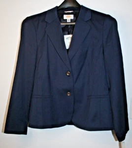 NWTS Talbots Women's Navy Blue Lined Blazer size 14 - Picture 1 of 5