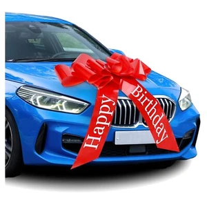 Große Rote Schleife Für Auto, Geschenkschleife Große, Riesige Autoschleife, Car - Bild 1 von 10