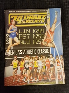1983 DRAKE RELAYS Souvenir Program 74TH Annual TRACK & FIELD MEET Names NIKE AD - Picture 1 of 2