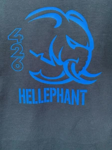 BLACK DODGE HELLEPHANT RACING T-SHIRT SRT HEMI MOPAR CHALLENGER CHARGER PLYMOUTH - Picture 1 of 3