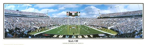 Jacksonville Jaguars at Alltel Stadium Kick Off Panoramic Poster Print 1005 Cover