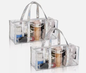 2 Pack Clear Duffle Bag for Women, Heavy Duty Sports Tote Gym Bag, Large PVC ... - Picture 1 of 6
