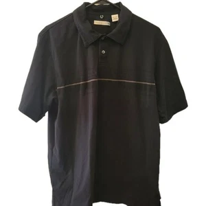 Polo Geoffrey Beene Para Hombre Grande Manga Corta Azul Rayas 100% Algodón - Imagen 1 de 4