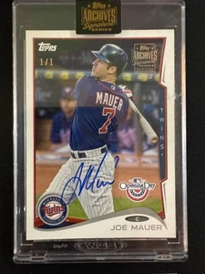 #73 JOE MAUER 2022 TOPPS ARCHIVES SIGNATURE SERIES AUTOGRAPH 1/1 - Picture 1 of 2