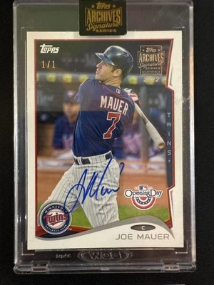 #73 JOE MAUER 2022 TOPPS ARCHIVES SIGNATURE SERIES AUTOGRAPH 1/1 - Image 1 of 2