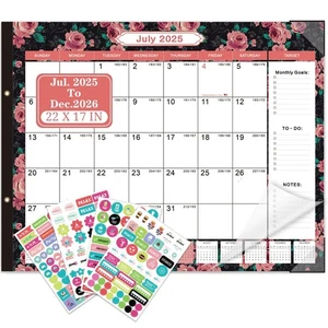 Desk Calendar 2025, Large 22'' x 17'' Desk Calendar 2025-2026, 18 Month Deskt... - Picture 1 of 7