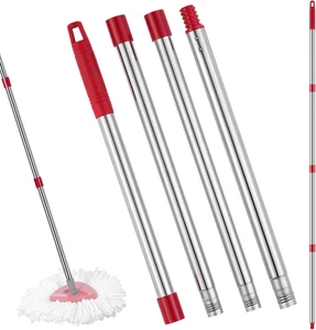 Ersatz-Moppstiel, 4 Abschnitte kompatibel mit O-Zeder Spin Mop Nachfüllpackungen und Br - Bild 1 von 9