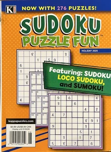 Sudoku Puzzle Fun Magazine Holiday 2025 Brand New Free Shipping - Picture 1 of 1
