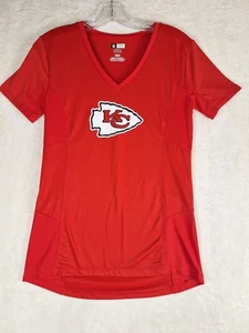 Kansas City Chiefs Women's Small V-Neck T-Shirt NFL Team Apparel Red TX3 Cool - Picture 1 of 8
