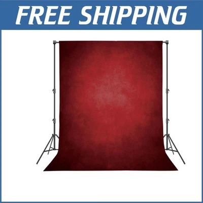 Vibrant Red Photography Backdrop - 8x10ft Soft Polyester for Portrait Studio Use - Image 1 of 4