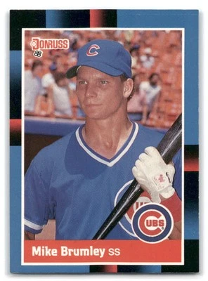 Mike Brumley 1988 Donruss Baseball #609 Chicago Cubs Rookie RC - Image 1 of 2