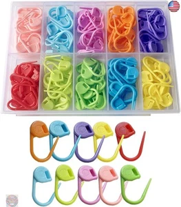 150 Pieces Knitting Crochet Locking Stitch Markers Stitch Needle Clip Counter - Picture 1 of 6