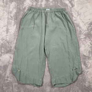 Oh My Gauze Beth Hose Gr. 2 L/XL grün Pull On fließend Lagenlook Coastal Baumwolle - Bild 1 von 8