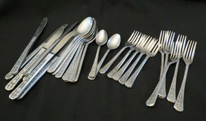 Vtg Lot 27 MCM Interpur Florenz-Stainless Floral Fleur de Lis Replacements Japan - Picture 1 of 13