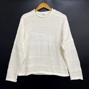 Maglione donna Haley XL bianco pescatori nautica oceano grosso boxy accogliente USA - Foto 1 di 11