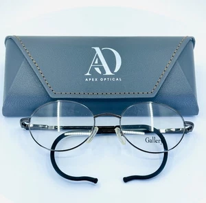GALLERY G517 GM Gunmetal Schwarz Unisex Rund Vollrand Brille 49-19-140 B:38 - Bild 1 von 14