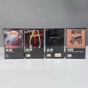 Classic AC/DC 4 Cassette Tape Lot - Picture 1 of 5