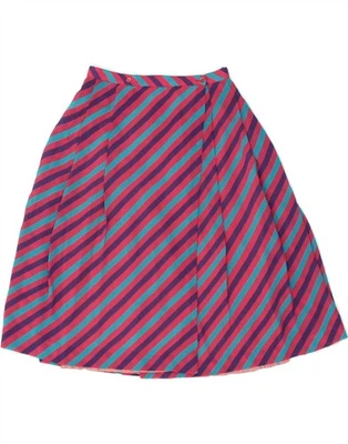 VINTAGE Womens High Waist Wrap Skirt IT 44 Medium W26  Pink Striped BA04 - Image 1 of 3