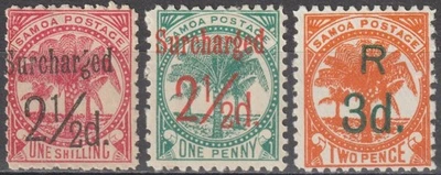 EDSROOM-21268 Samoa 26, 28, 30 H 1898-1900 CV$56,75 Foto 1 de 2