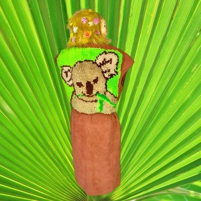 SAMUEL ROBERT ULTRA SUEDE VINTAGE DRESS SHAG RUG KOALA PATCH HIPPIE MOD QUIRKY - Image 1 of 4