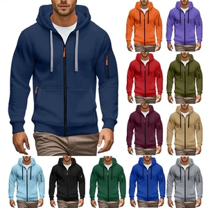 Herren Sweatshirt Hoodie Basic Sport Langarm Sweatjacke Pullover Kapuzenpullover - Bild 1 von 16