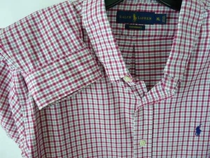 Ralph Lauren Blue Label Performance Stretch Red/White Mini Checks Size XL EUC - Picture 1 of 4