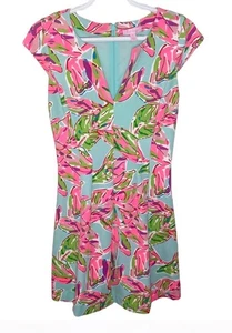 Lilly Pulitzer Dress XS Briella In The Villas Ponte Knit Fit & Flare Lined Zip - Picture 1 of 7