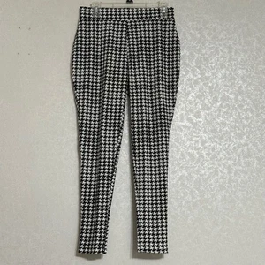 Pantalones al tobillo Savion blancos y negros con estampado de pata de gallo elásticos cónicos talla M - Imagen 1 de 6