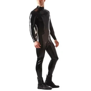 Latex Rubber Gummi schwarz Catsuit Cosplay Body Rückenreißverschluss 0,4 mm S-XXL - Bild 1 von 2