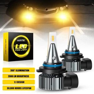 AUXITO I9 Amber 3000K 9006 LED Light Fog Bulbs Daytime Running Light 4000LM 2PCS - Picture 1 of 16